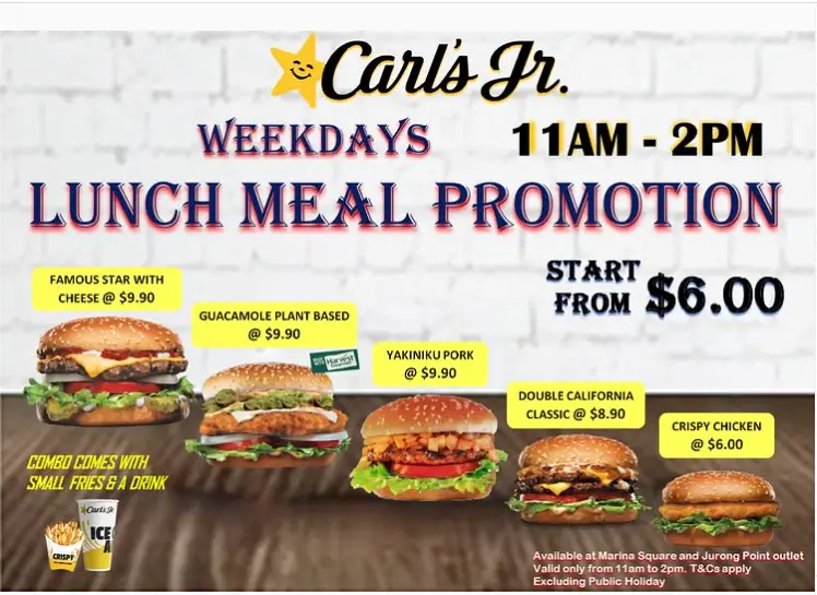 CARL'S JR MENU