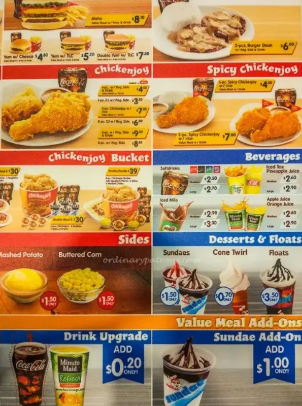 JOLLIBEE MENU SINGAPORE