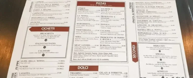 LA NONNA MENU