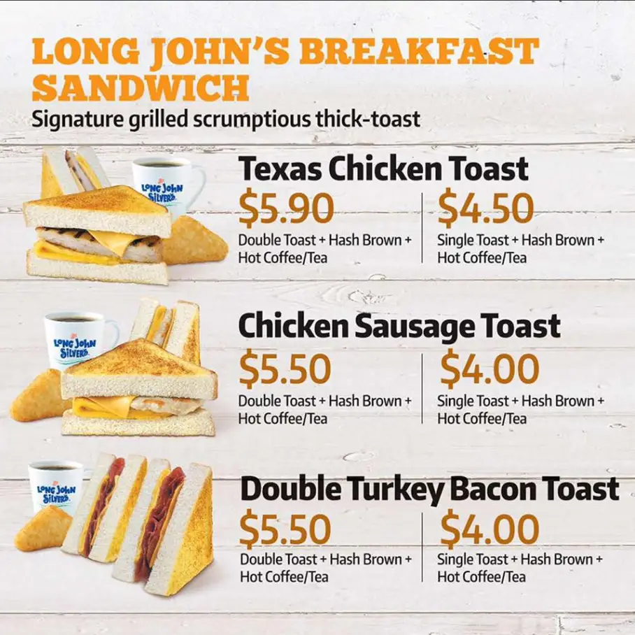 LONG JOHN SILVER’S MENU SINGAPORE