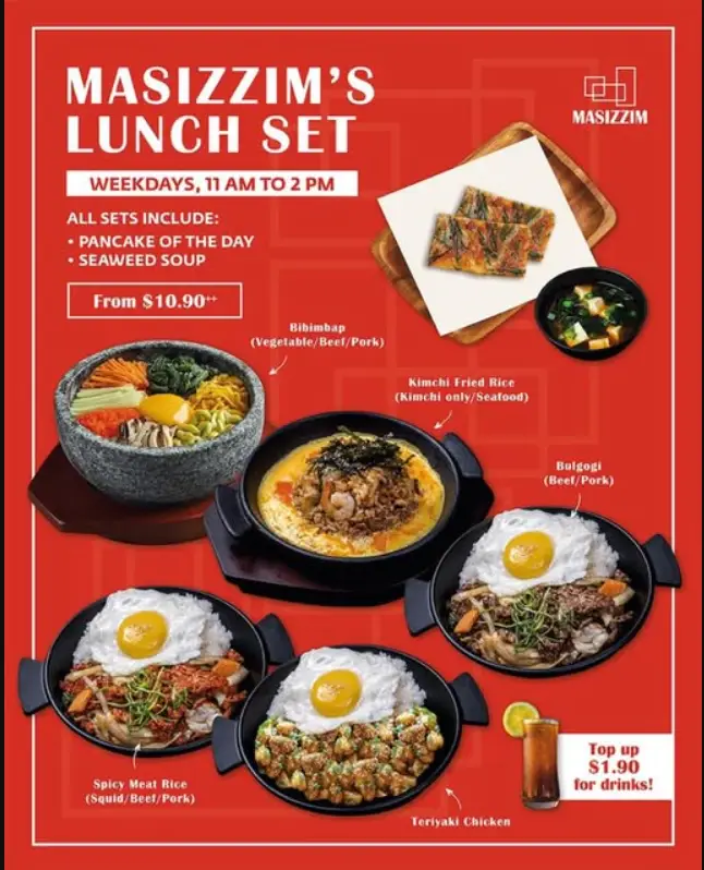 MASIZZIM MENU SINGAPORE