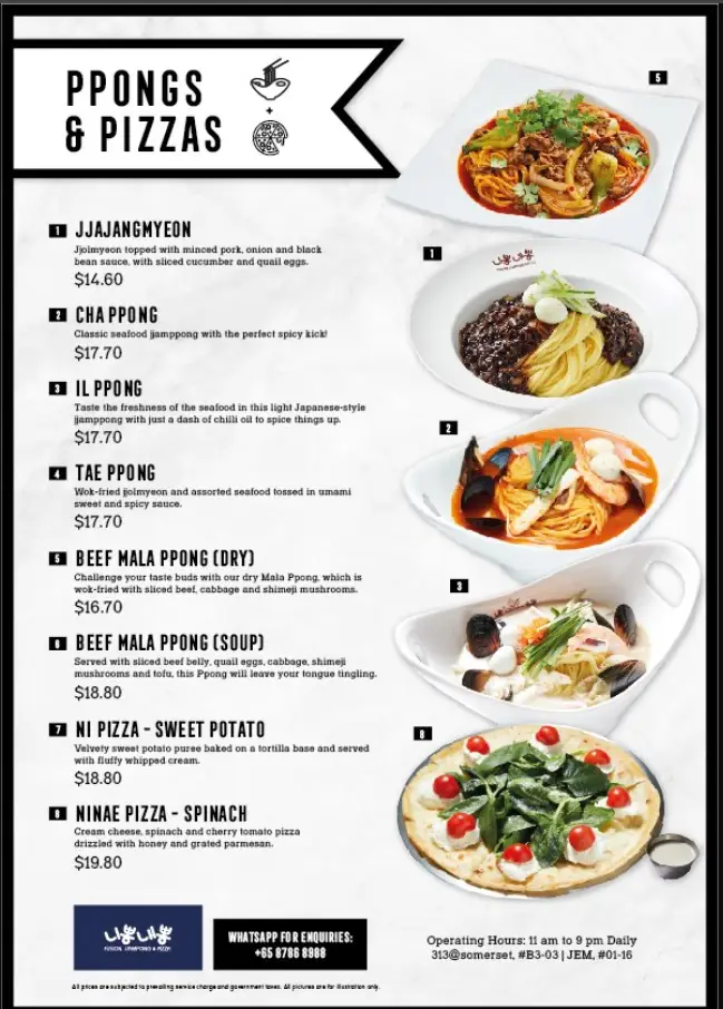 NIPONG NAEPONG MENU SINGAPORE