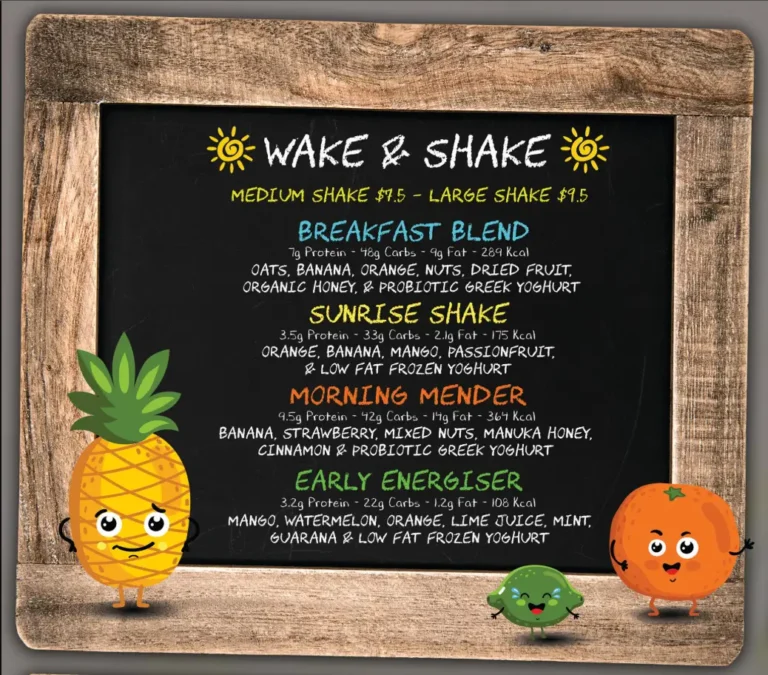 SHAKE FARM MENU