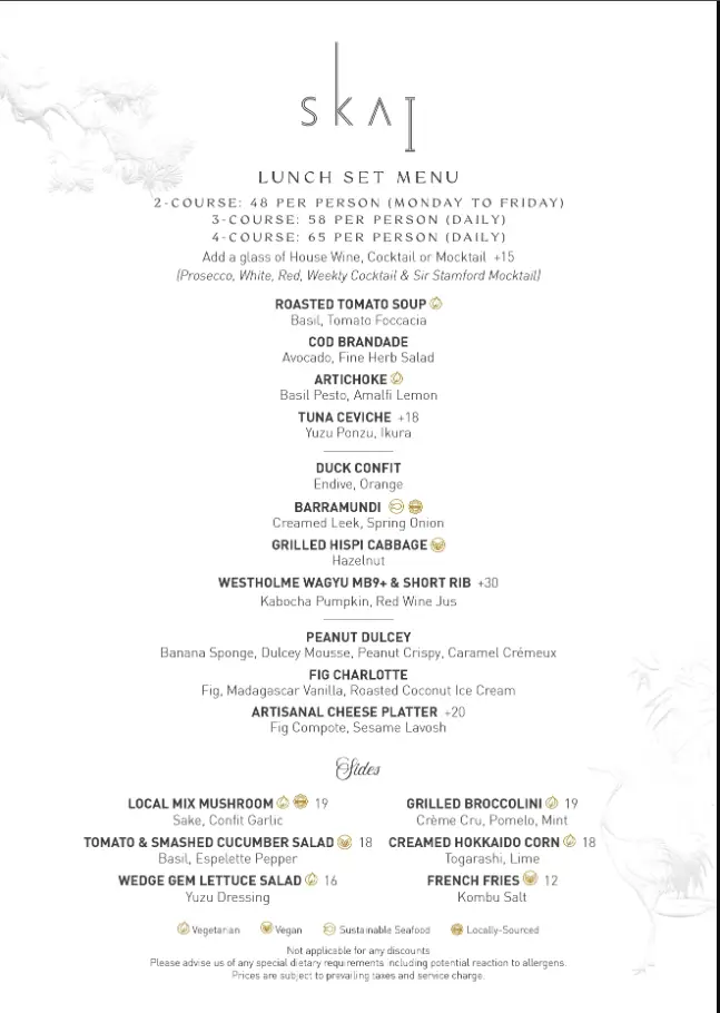 SKAI MENU