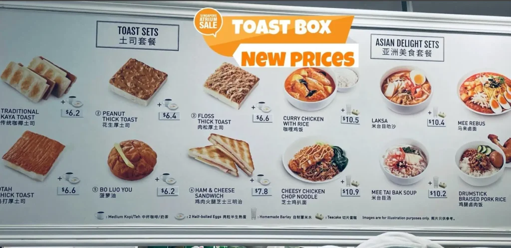 TOAST BOX MENU SINGAPORE