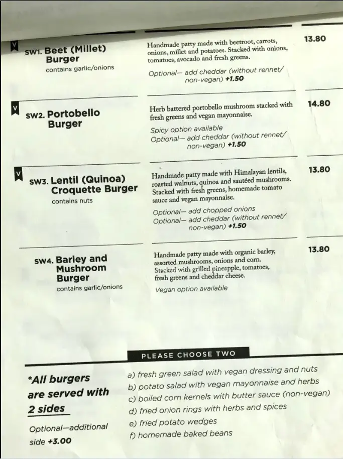 REAL FOOD MENU SINGAPORE